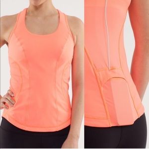 Lululemon Cardio Kick Pop Orange Sports Bra Tank